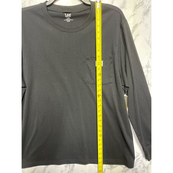 Lee Mens X-Large Classic Fit Long Sleeve Black Shirt With Pocket 60% Cotton 40% - Picture 3 of 10